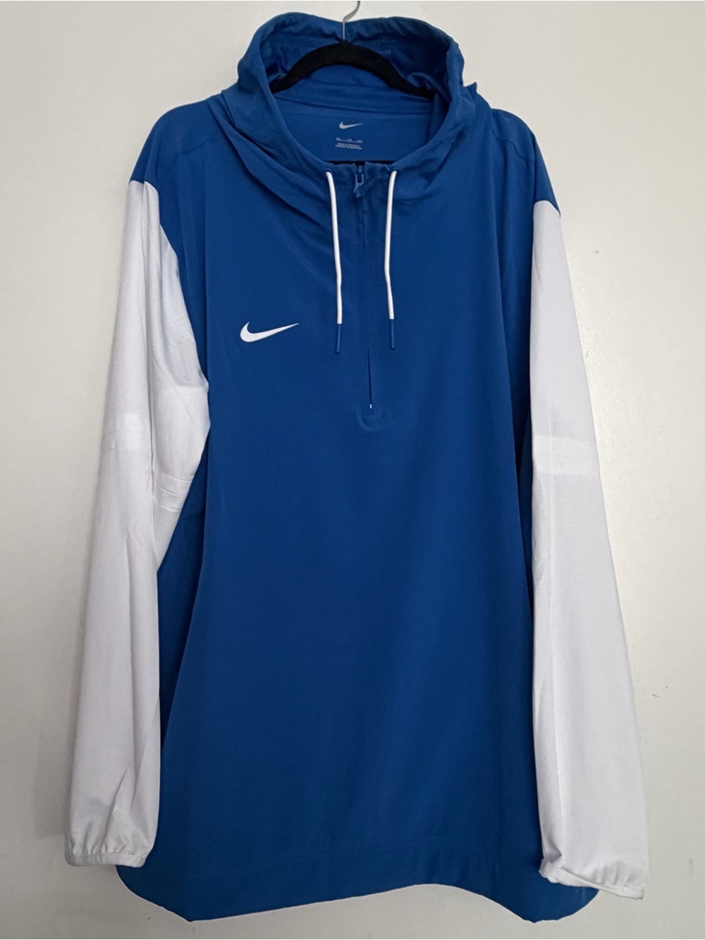 Men’s Nike Pregame 1/4 Zip Player Coach Jacket Royal Blue 494 Size 2XL